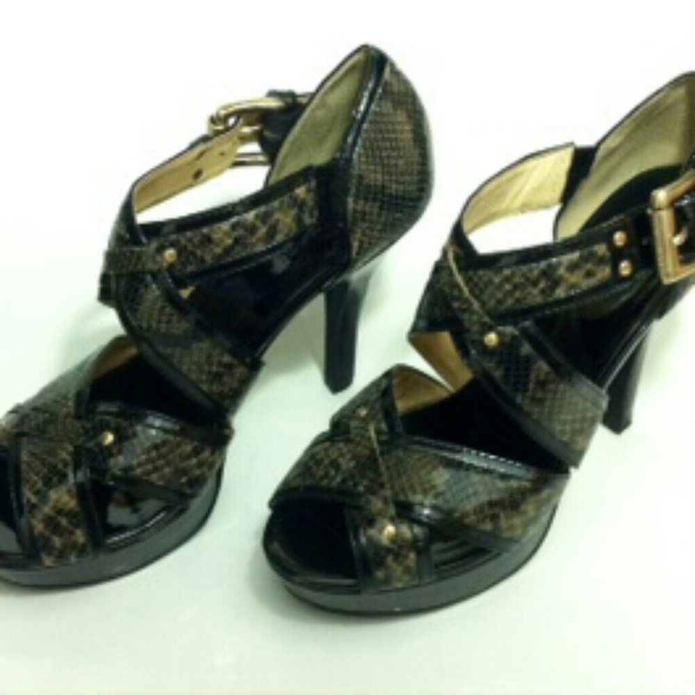 Michael Kors Snake Skin Strap Heels